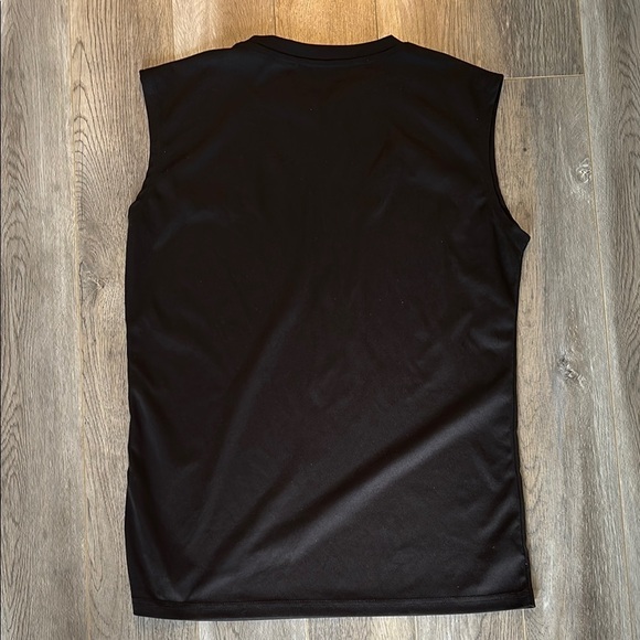 Black Sleeveless Top with Palm Tree Design - Picture 5 of 5